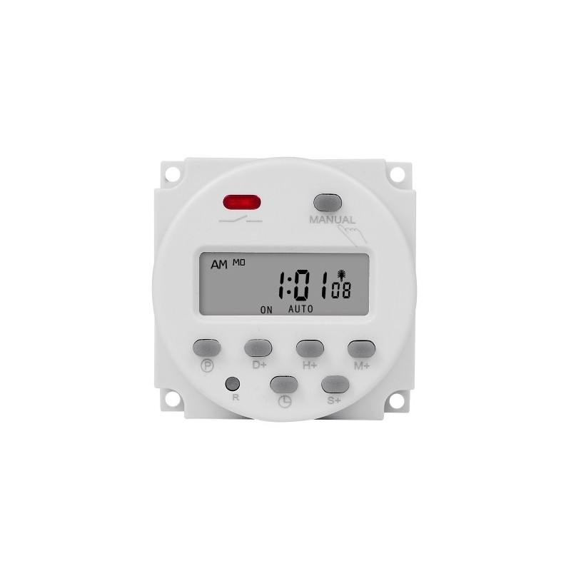 Timer digital SINOTIMER, interval de 1 secunda, 12V temporizator LCD digital programabil saptamanal 7 zile, CN101S-4